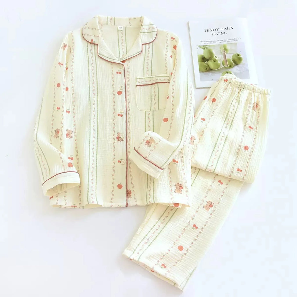 Katoenen pyjama met bloemenprint - afbeelding 27