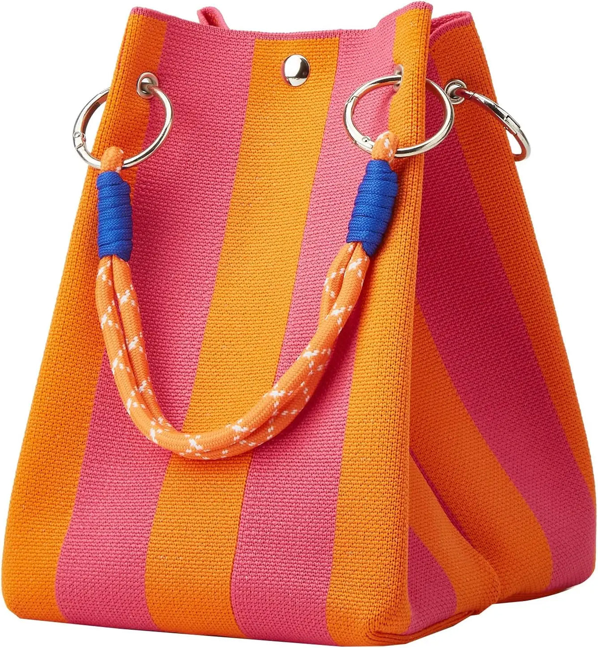 Gestreepte gebreide mini-tas - afbeelding 8