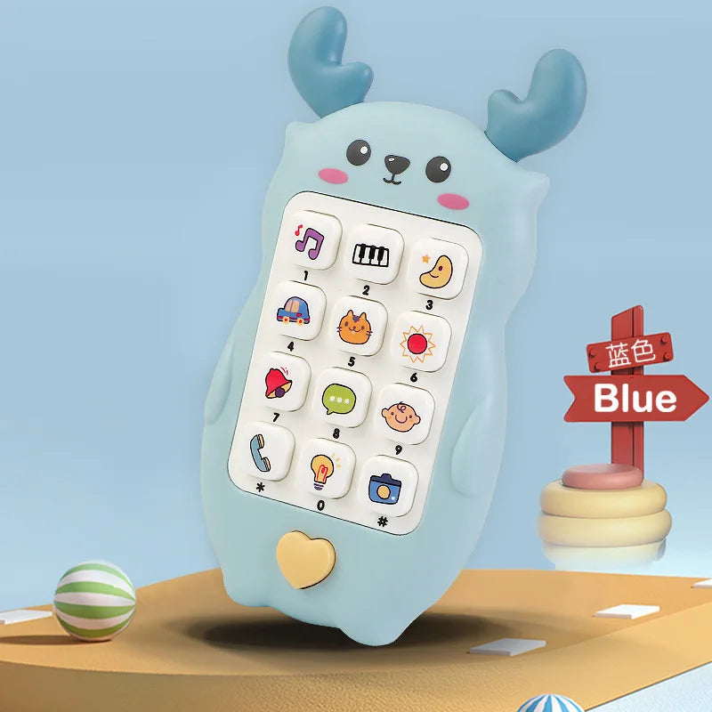 Speelgoedtelefoon met bijtring en geluid