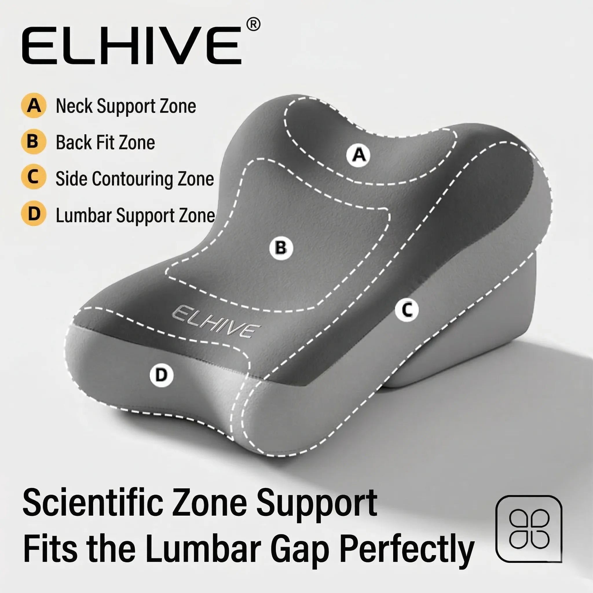 2-delige ergonomische bedwigkussenset
