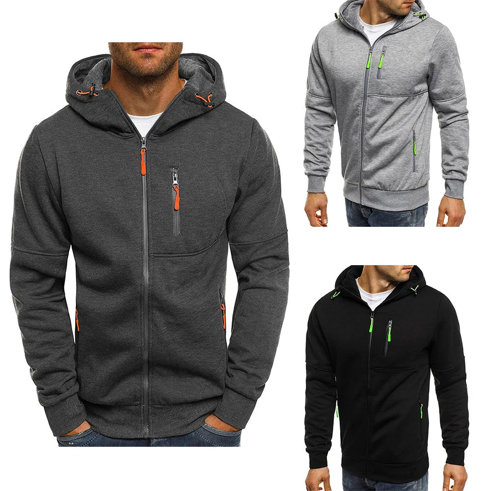 Slank capuchonvest met rits