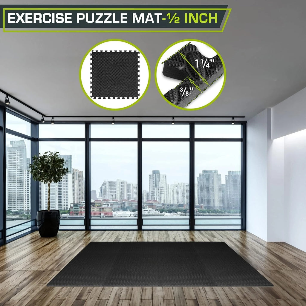 12-delige EVA puzzel fitnessmat set