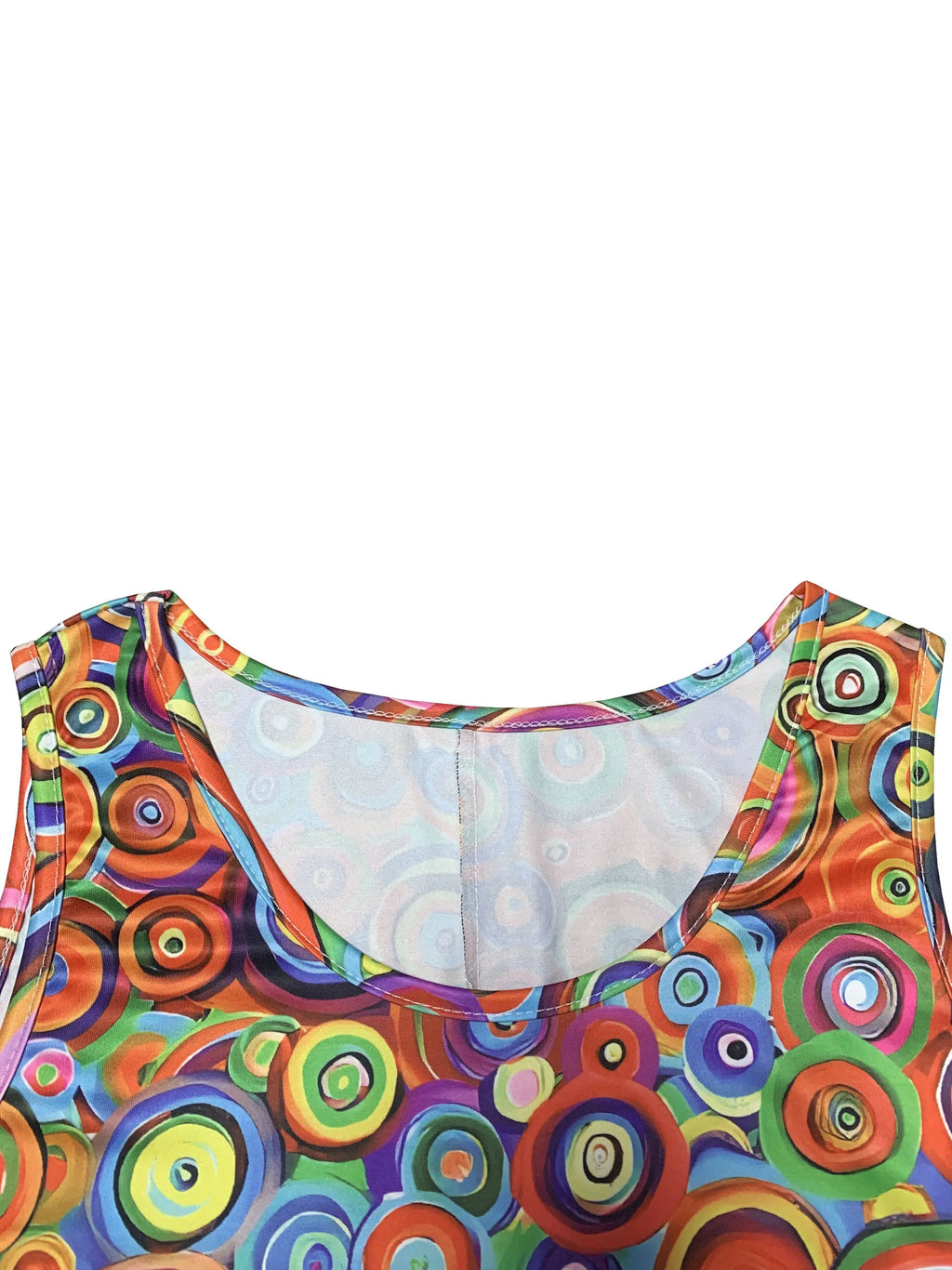 Mouwloze jurk met cirkelprint - afbeelding 5