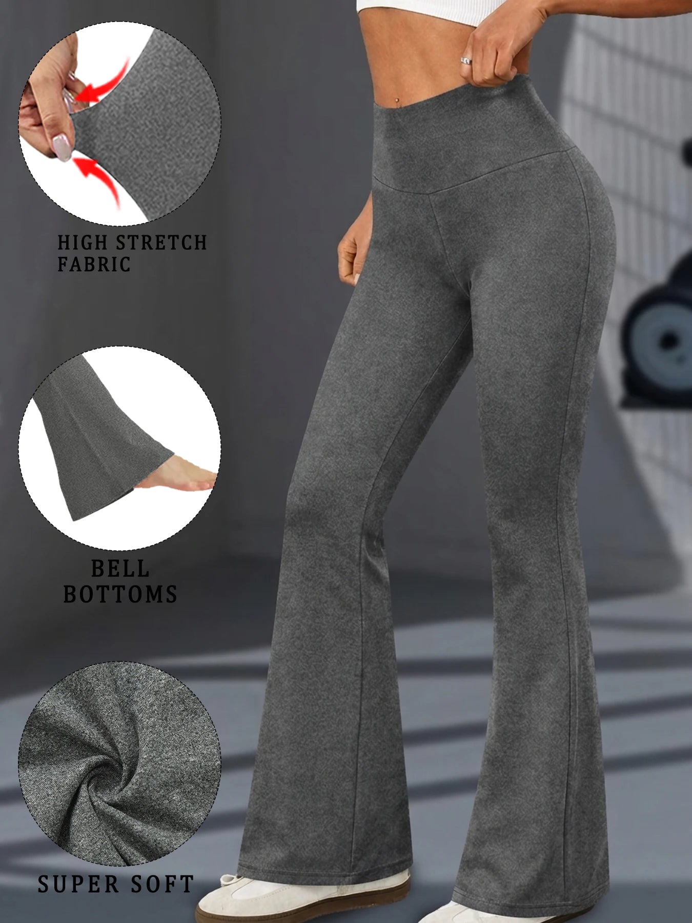Superzachte flare yoga leggings voor dames