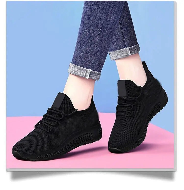 Ademende zwarte damessneakers - afbeelding 10