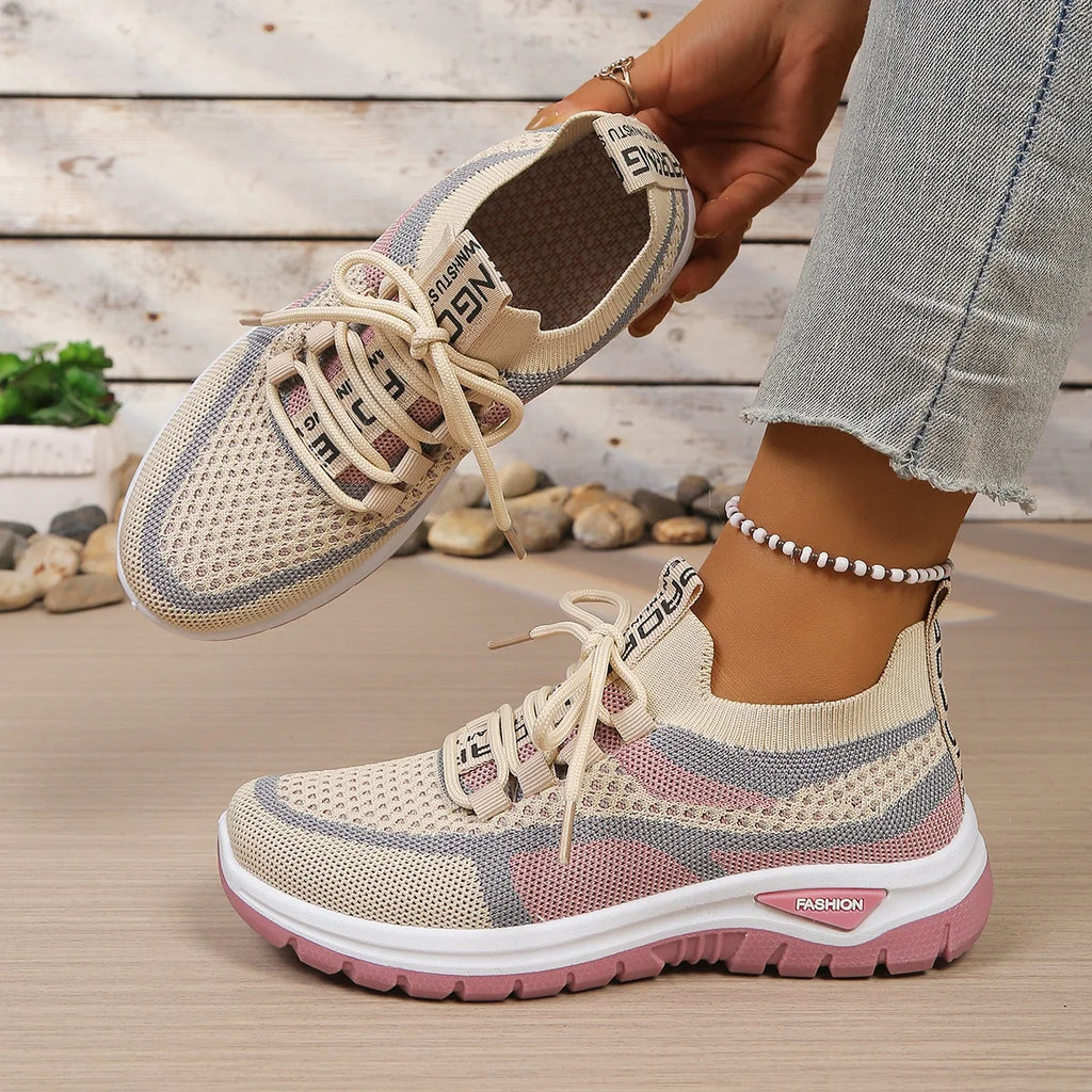 Tweekleurige gebreide sneakers - afbeelding 2