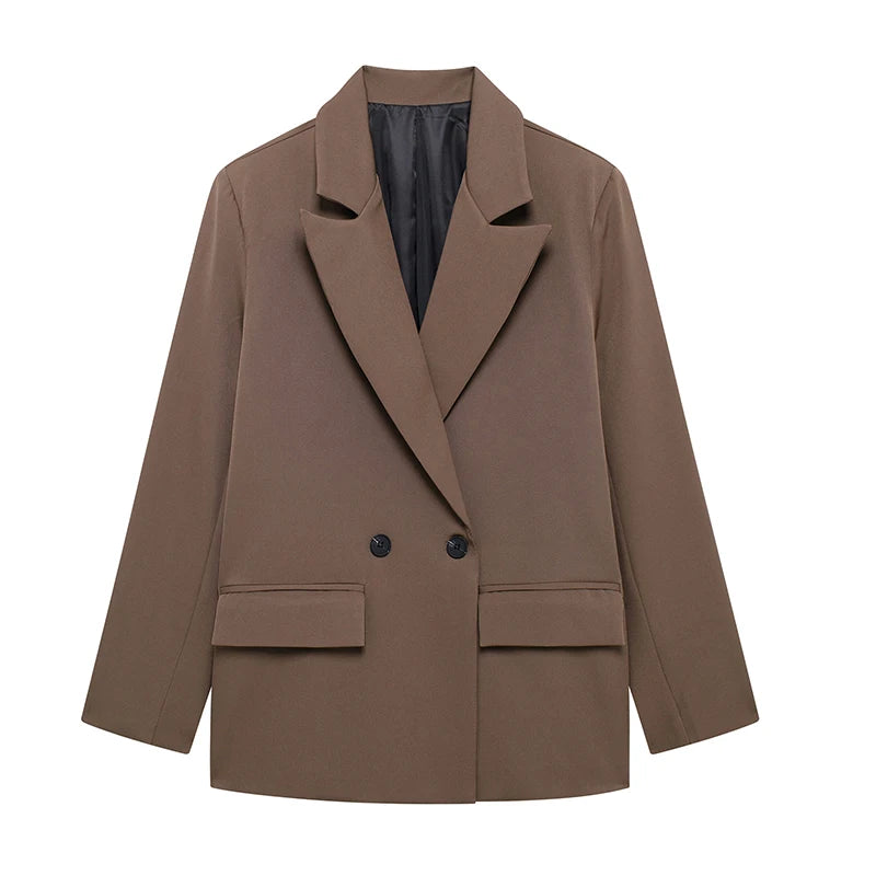 Oversized blazer met dubbele knopenrij - afbeelding 13