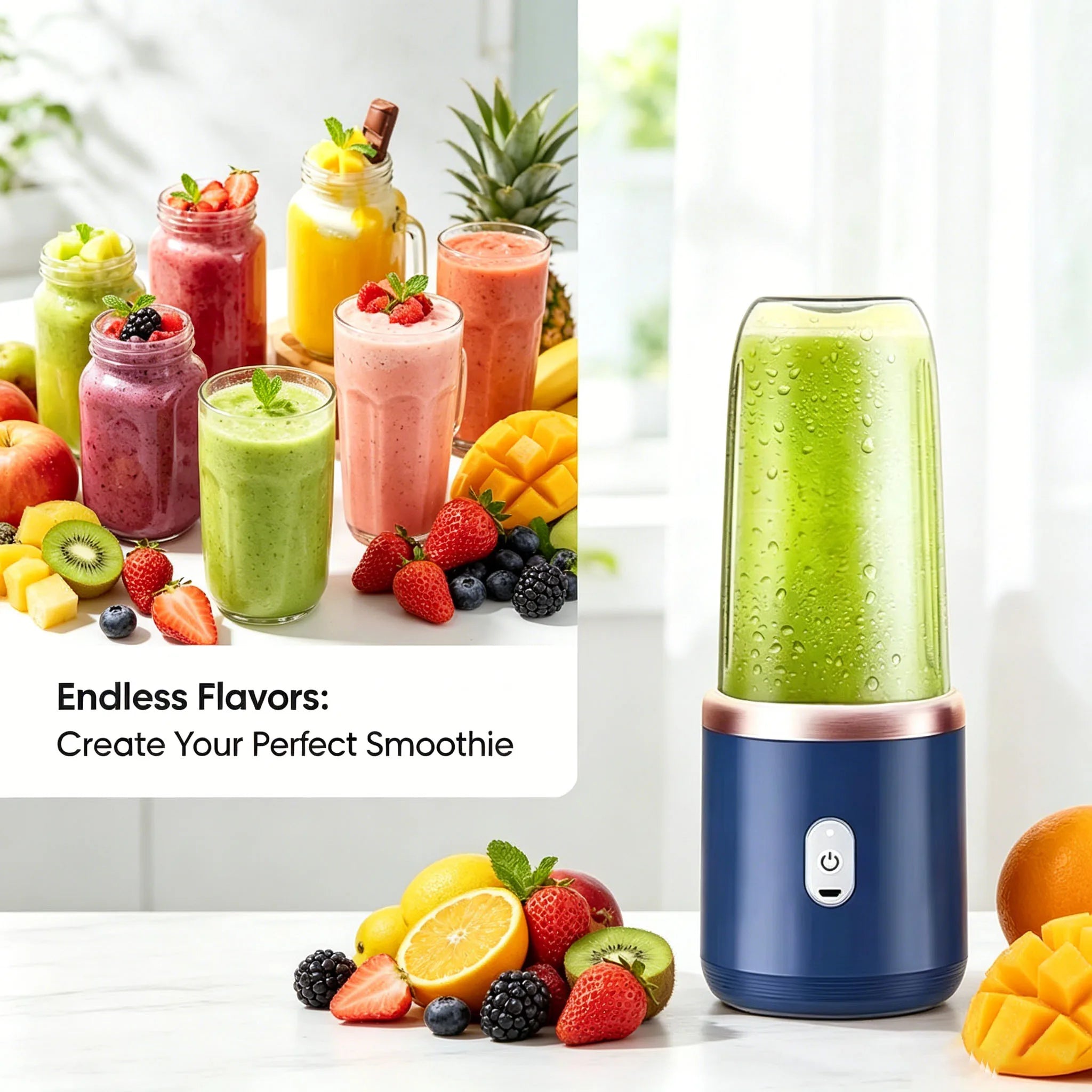Draagbare mini fruitblender