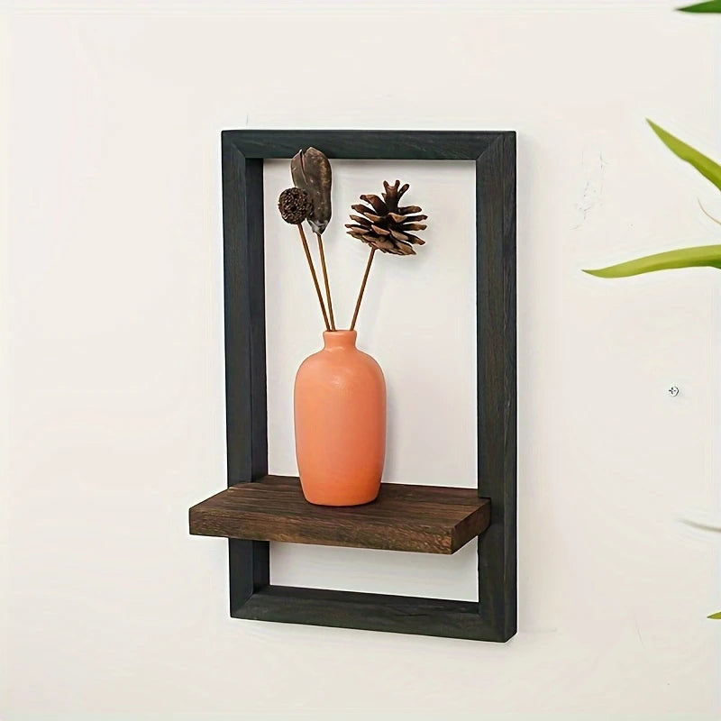 Vintage houten wandplankenset