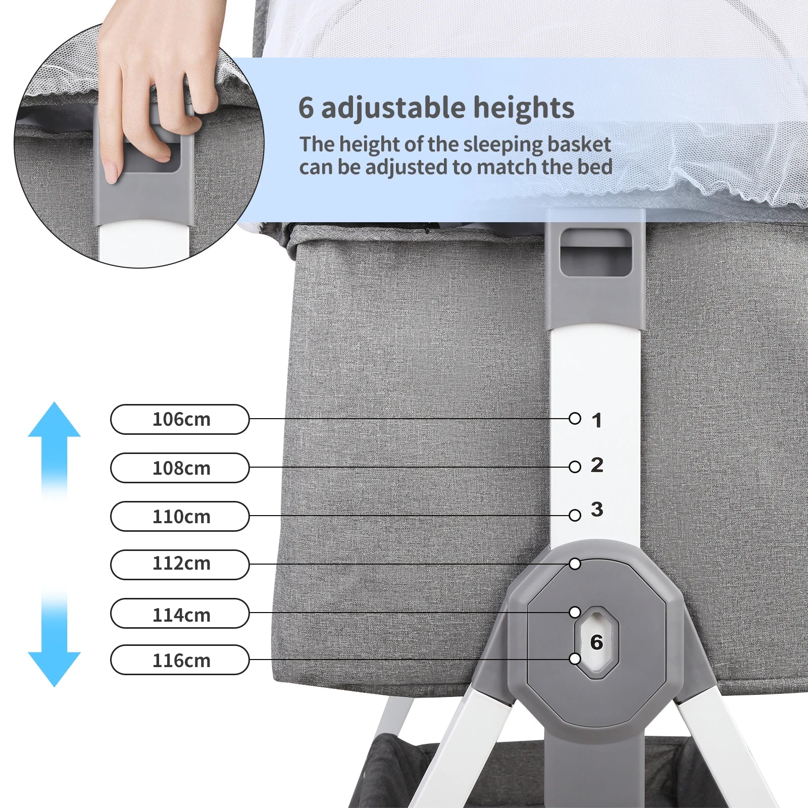 4-in-1 multifunctionele babybedje