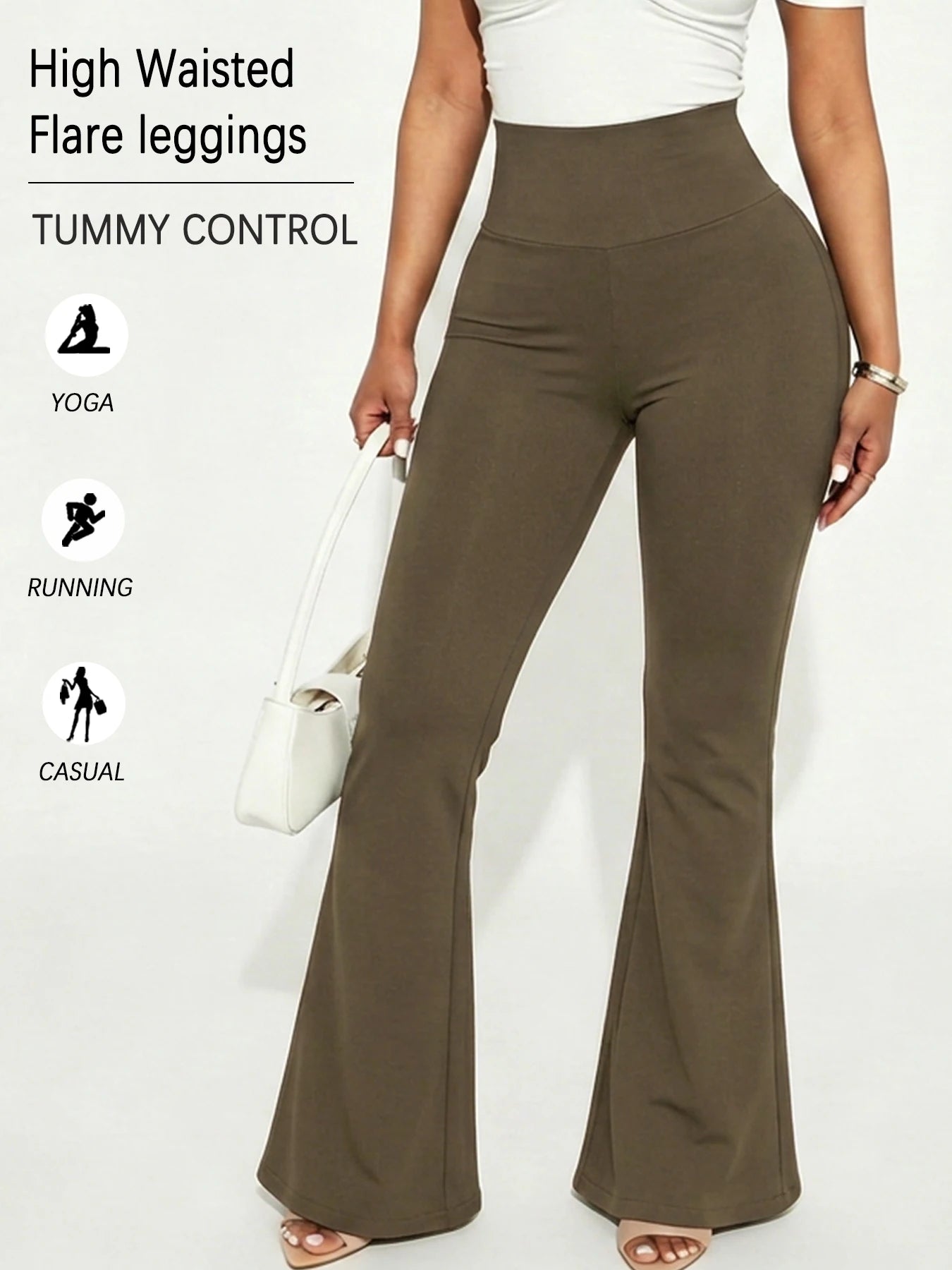 Superzachte flare yoga leggings voor dames