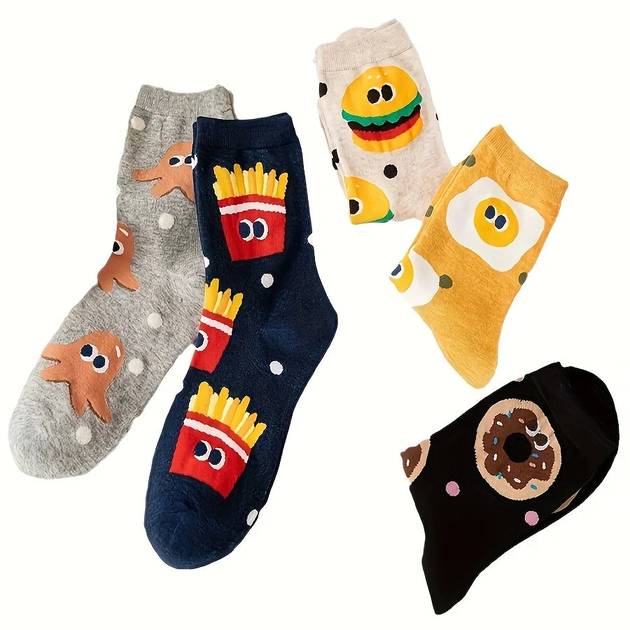 Kindersokken met snackprint - afbeelding 6