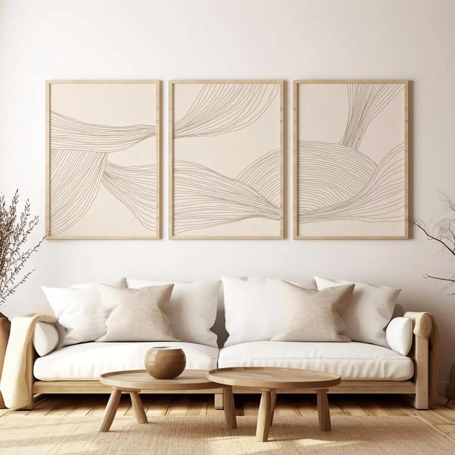3-delige abstracte canvas wanddecoratie