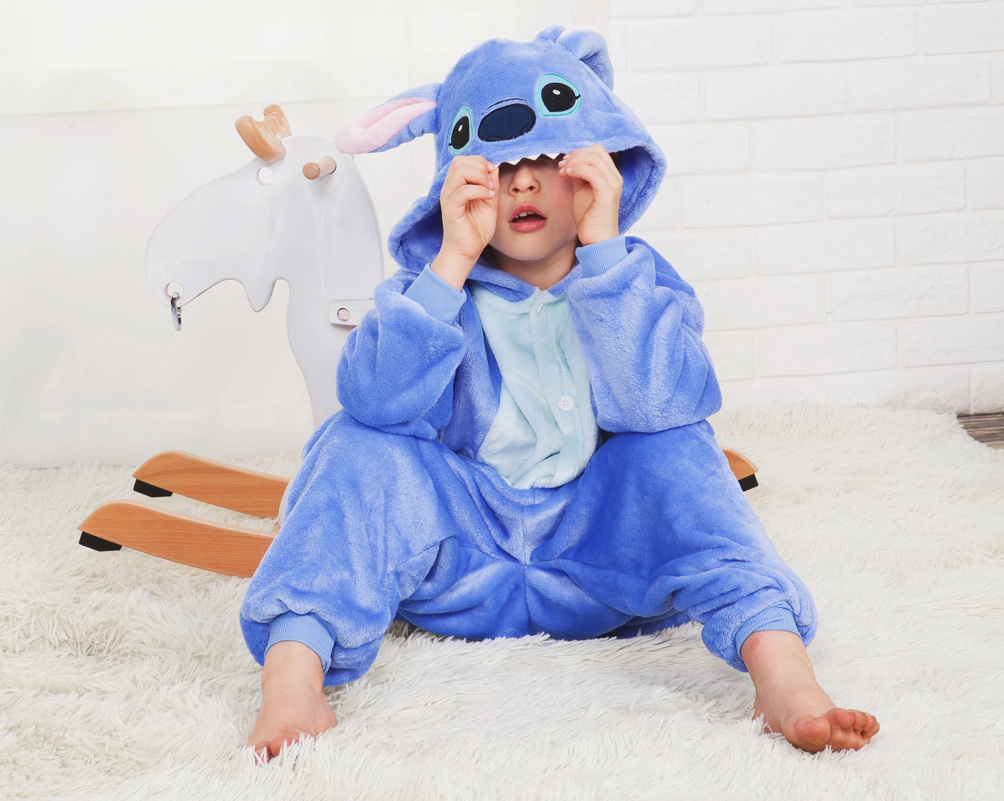Stitch cartoon Kigurumi onesie voor kinderen