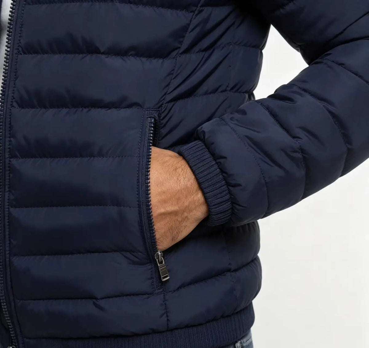 Gewatteerde herenjas met capuchon - afbeelding 3