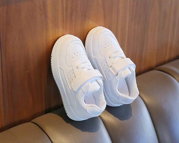 Witte kindersneakers met klittenband - afbeelding 16