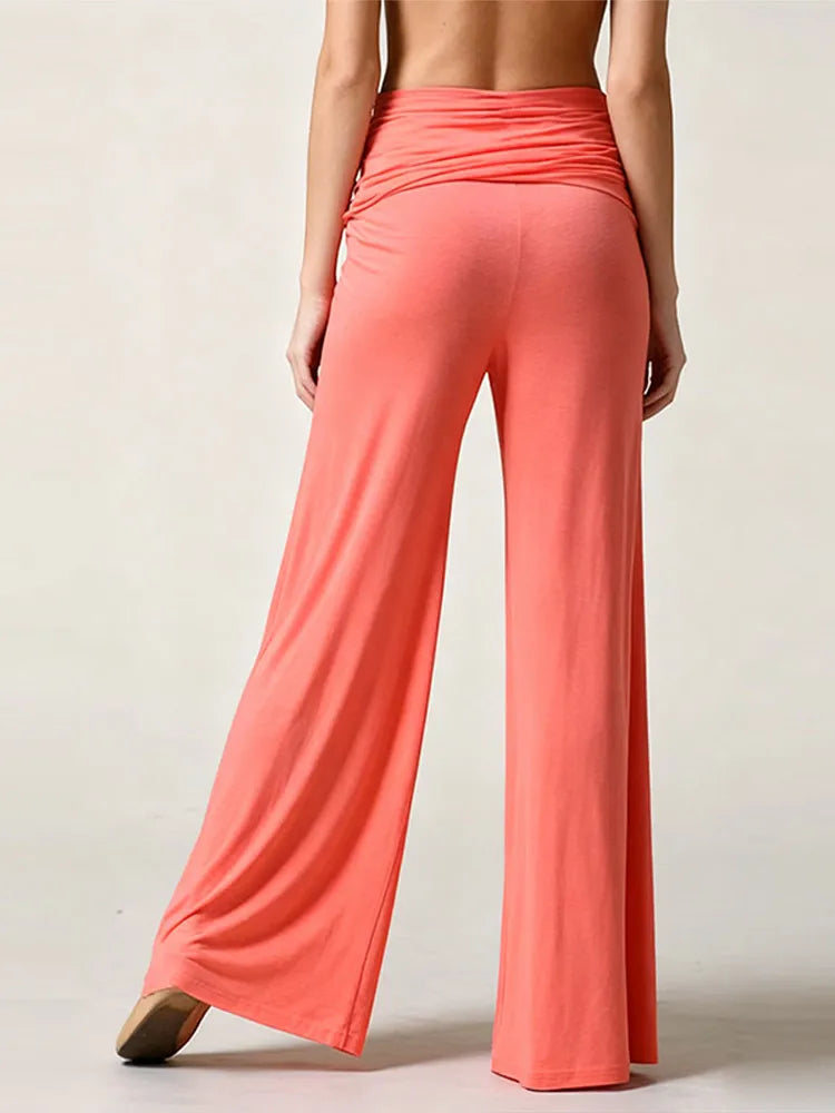 Coral wide leg damesbroek