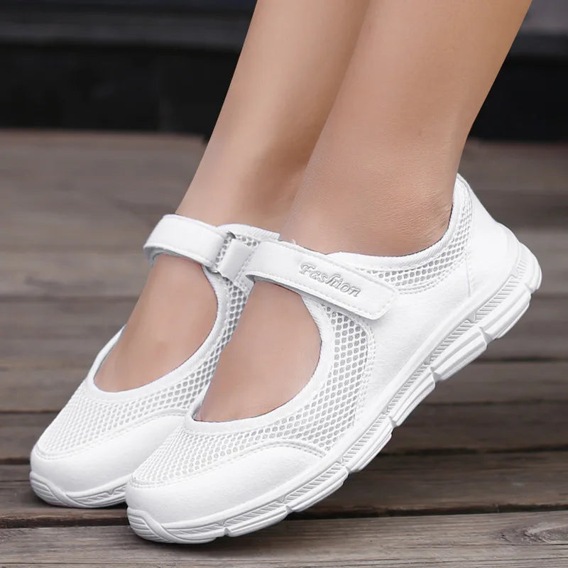 Damessneakers met klittenband - afbeelding 2