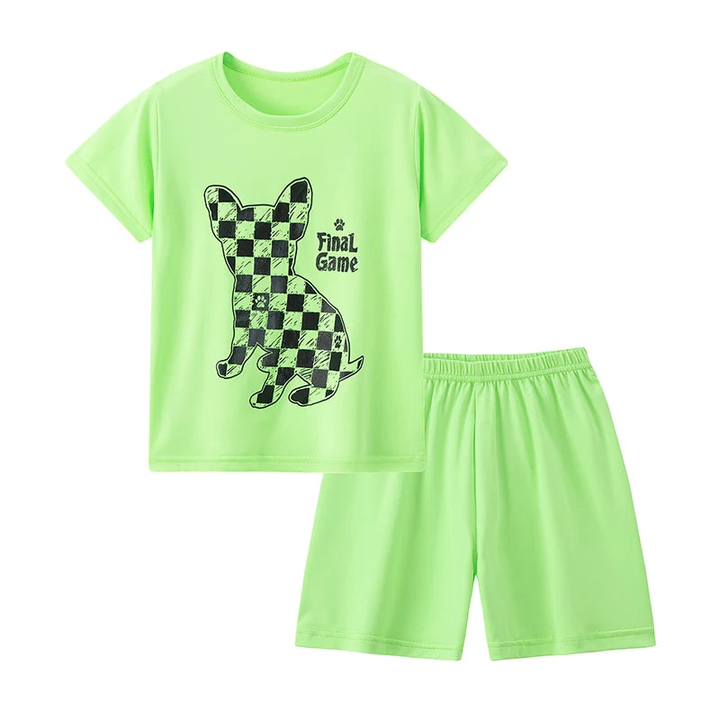 Schattige kinder 2/4-delige set met cartoonprint