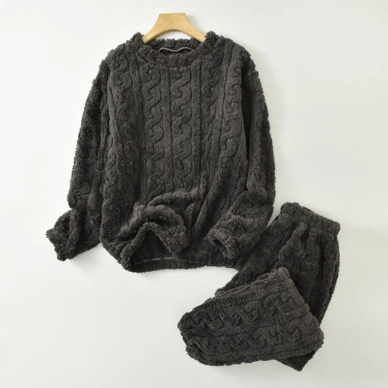 Teddy pyjamaset met kabelmotief - afbeelding 20