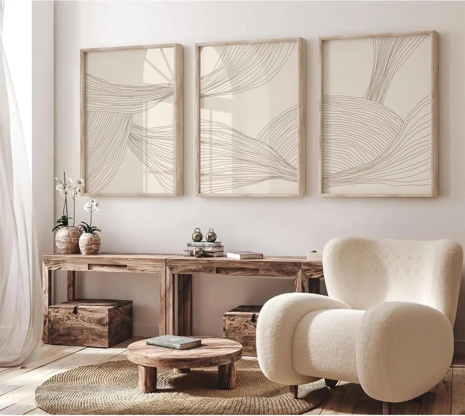 3-delige abstracte canvas wanddecoratie