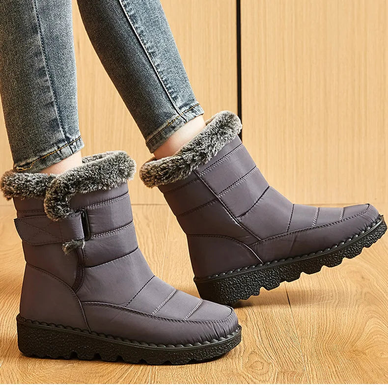 Gevoerde snowboots met klittenband - afbeelding 19