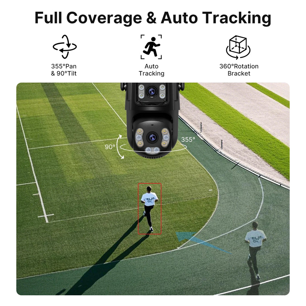 Slimme outdoor IP-camera met PTZ-functie en AI-detectie