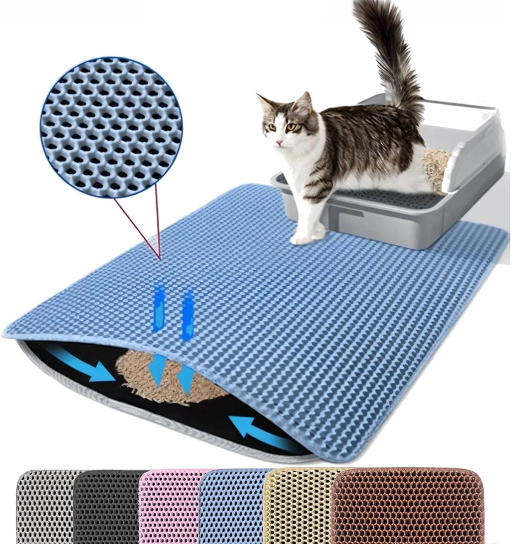 Dubbele kattenbakmat