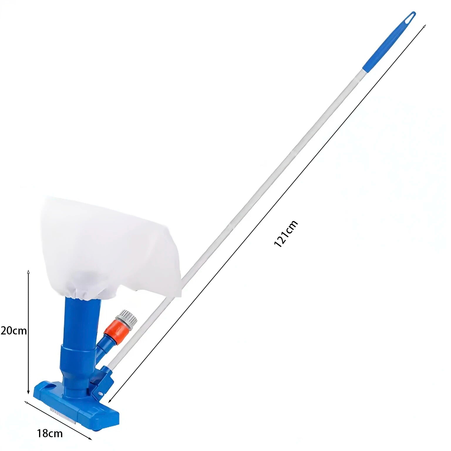 Onderwater jet vacuümreiniger met borstel