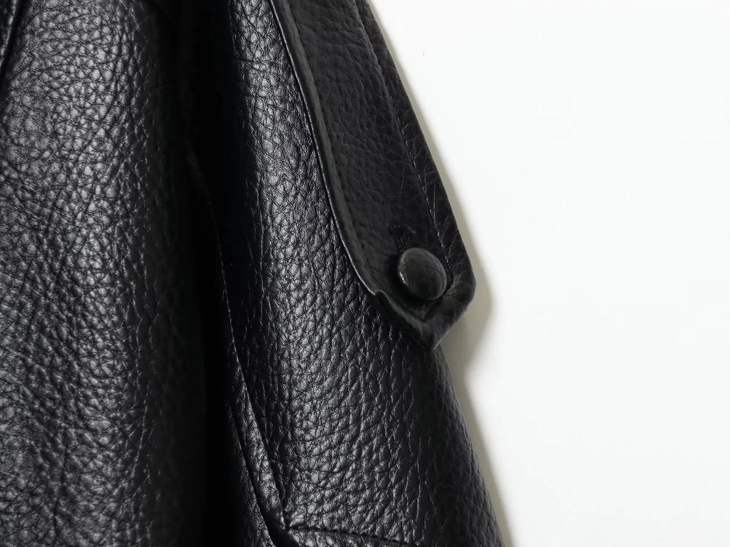 Oversized leren jack - afbeelding 10