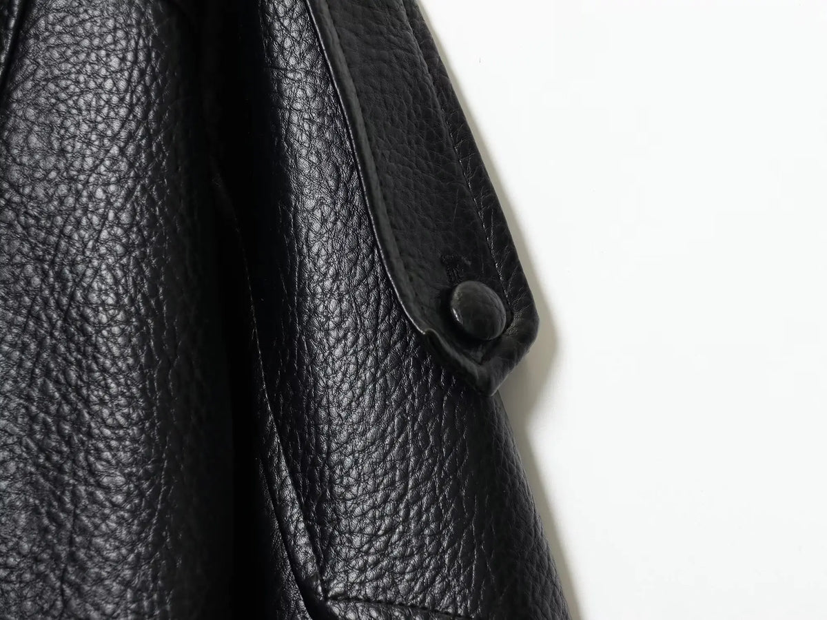 Oversized leren jack - afbeelding 10