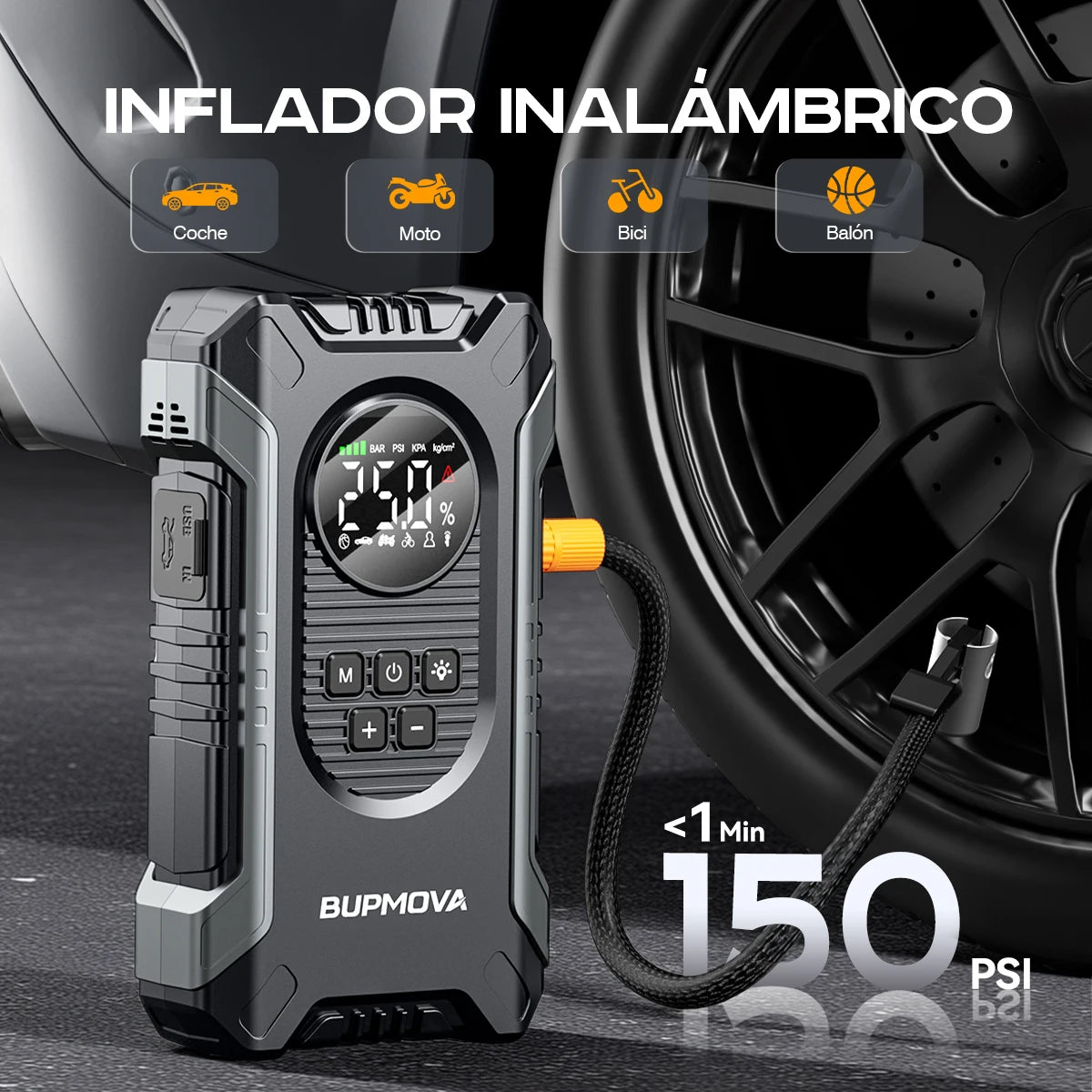 Jumpstarter met Compressor 1500A (BSMOOM)