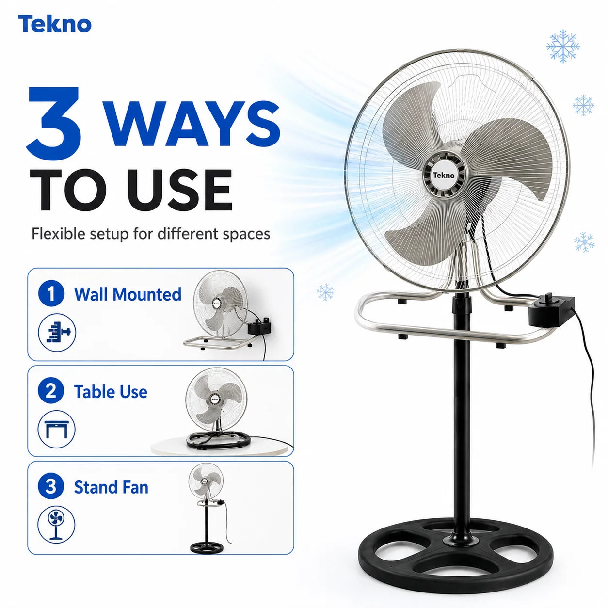3-in-1 Metalen Ventilator XL