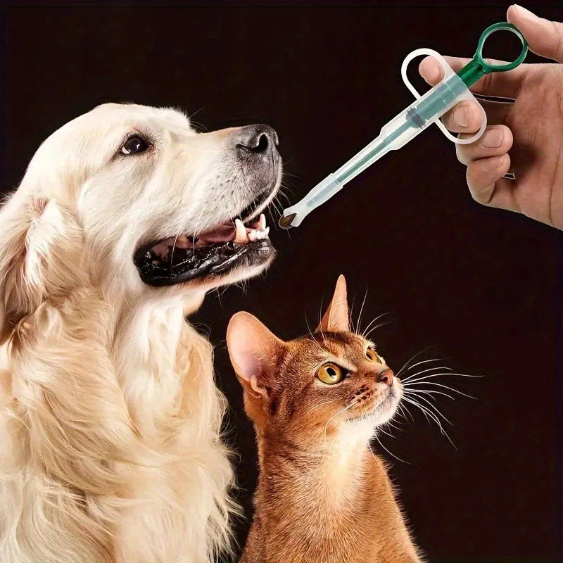 Pillendispenser met voedingsspuit voor huisdieren