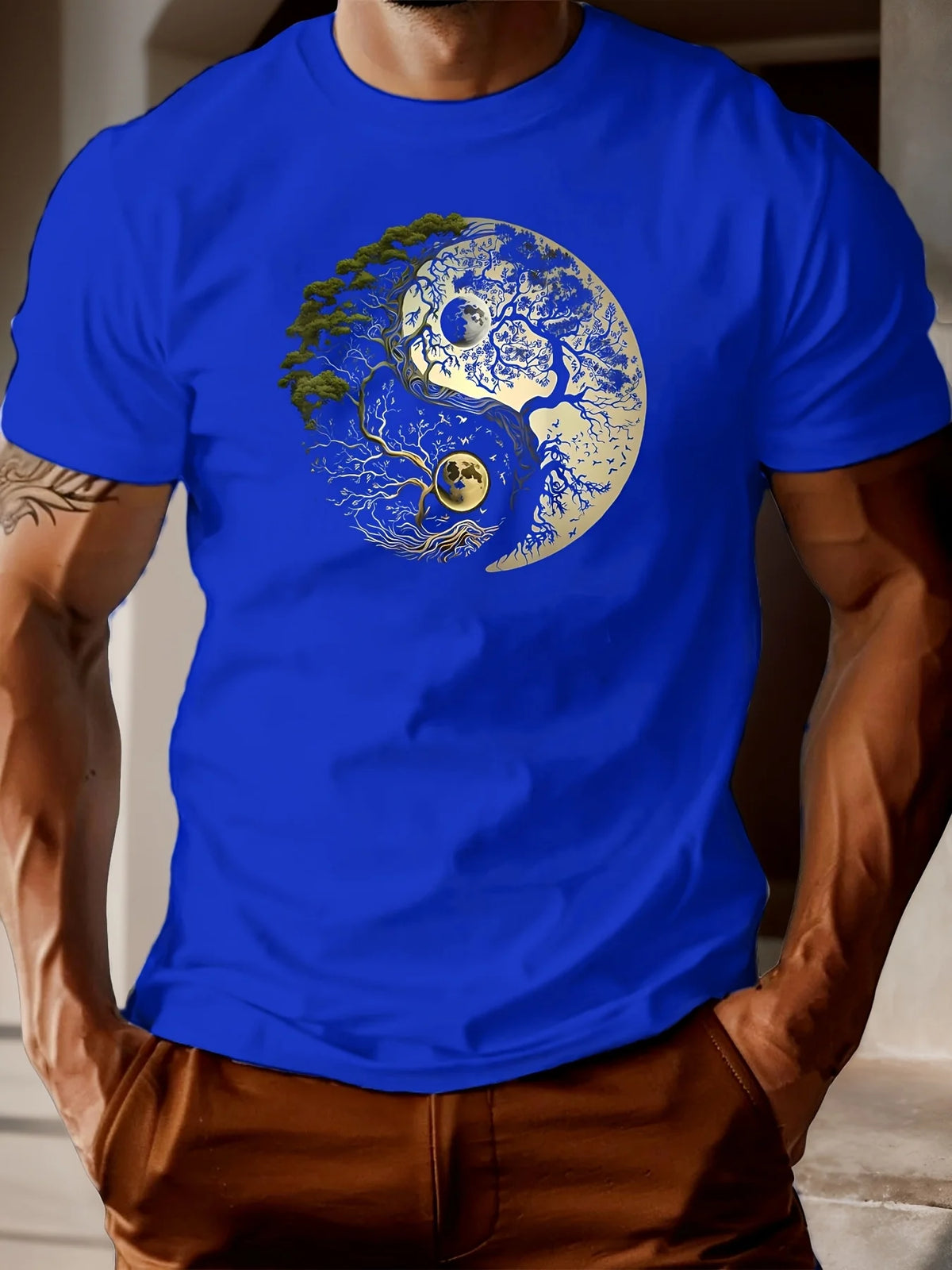T-shirt met yin-yangprint - afbeelding 21