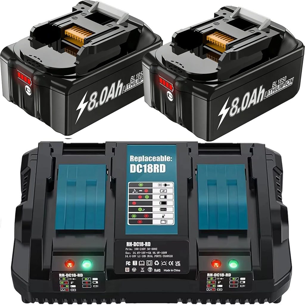 Vervangende Accu 8000mAh voor Makita 18V (met lader)