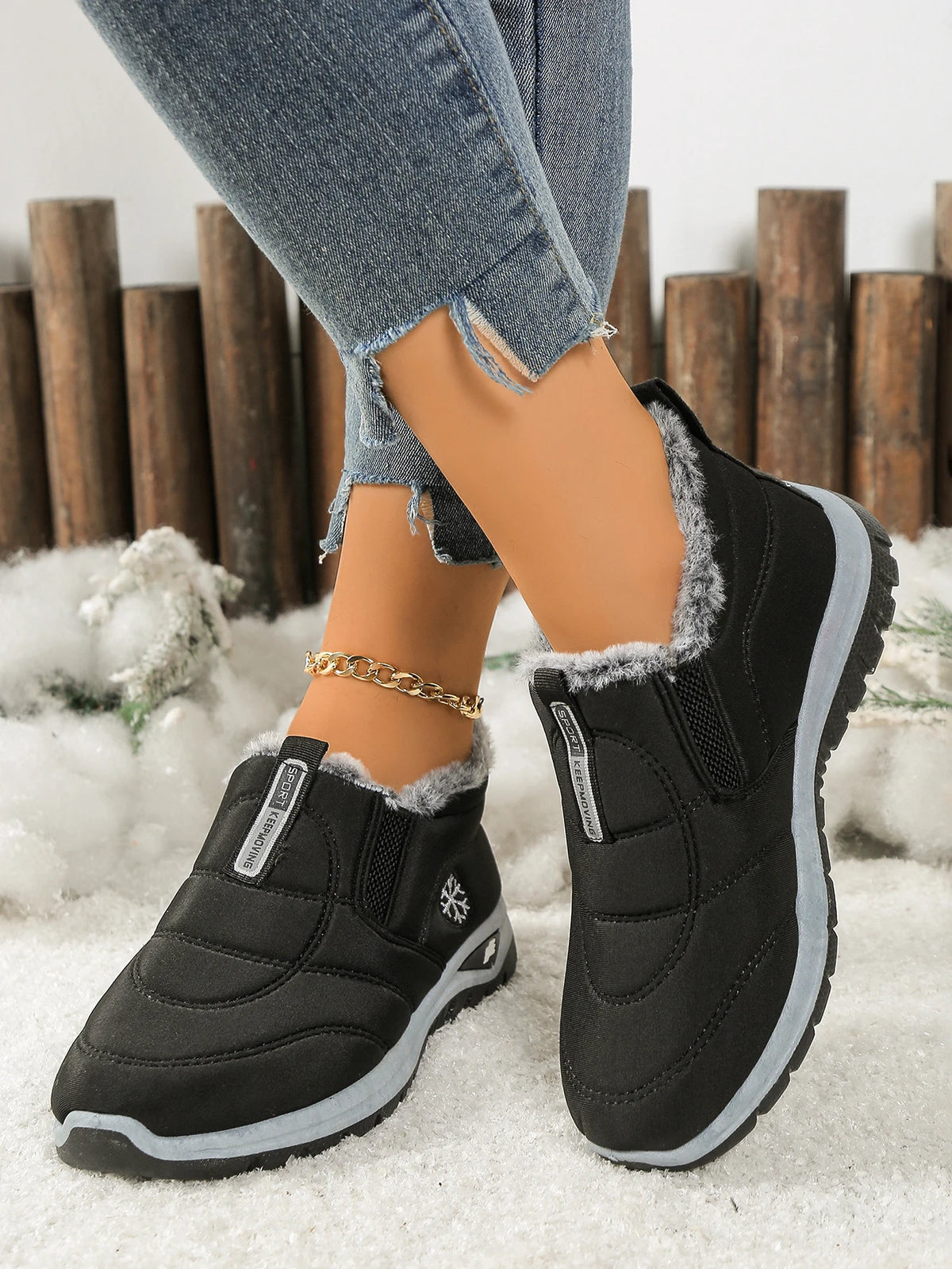Gevoerde instapboots met fleece - afbeelding 11