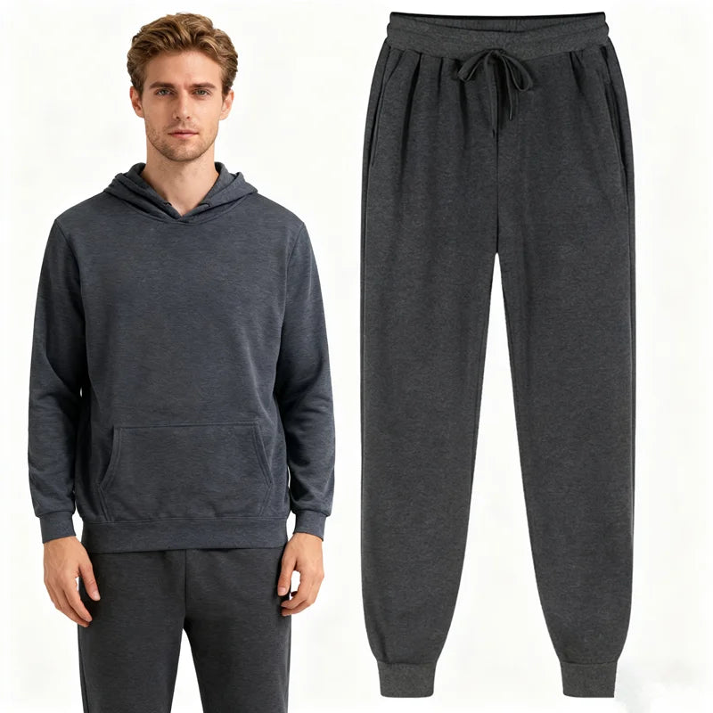 Basic joggingpak met capuchon - afbeelding 2
