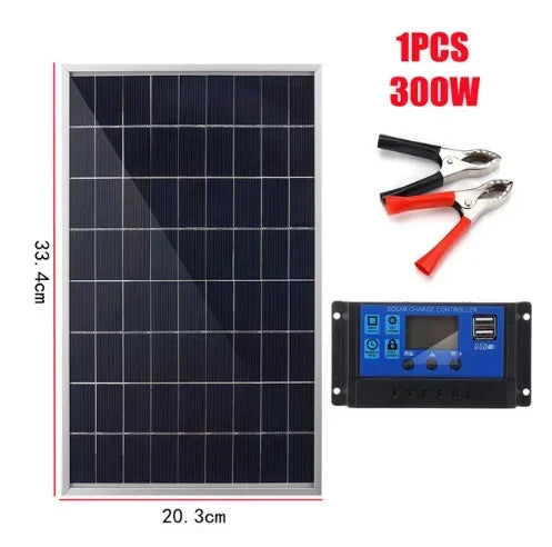 300W zonnepaneel kit, compleet met kabels