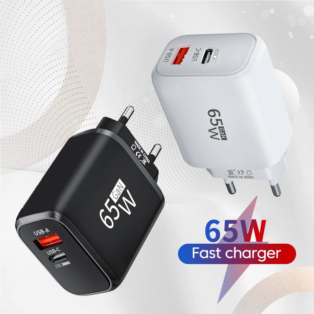 65W GaN USB-C snellader