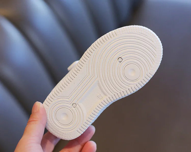 Witte kindersneakers met klittenband - afbeelding 11
