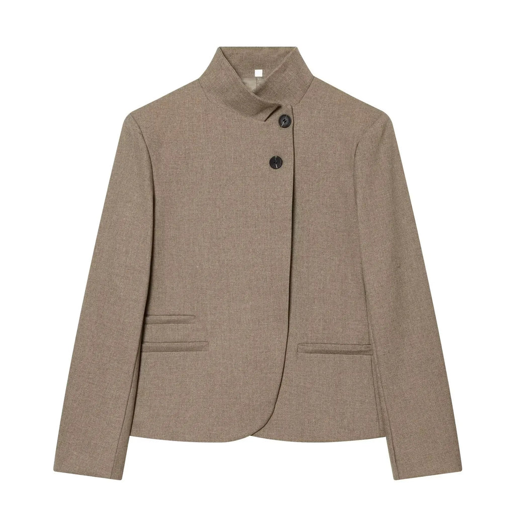 Blazer met opstaande kraag - afbeelding 5
