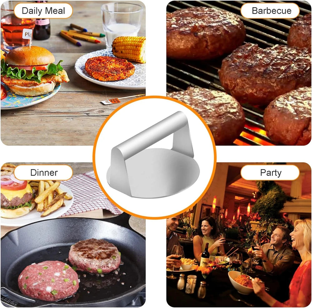 Roestvrijstalen hamburgerpers