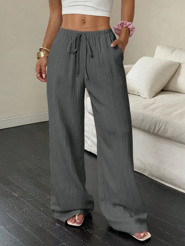 Wijde broek met ceintuur