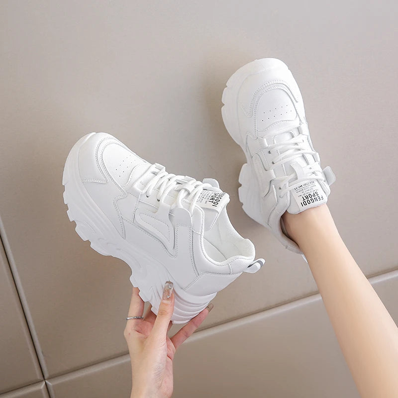 Witte plateausneakers - afbeelding 9