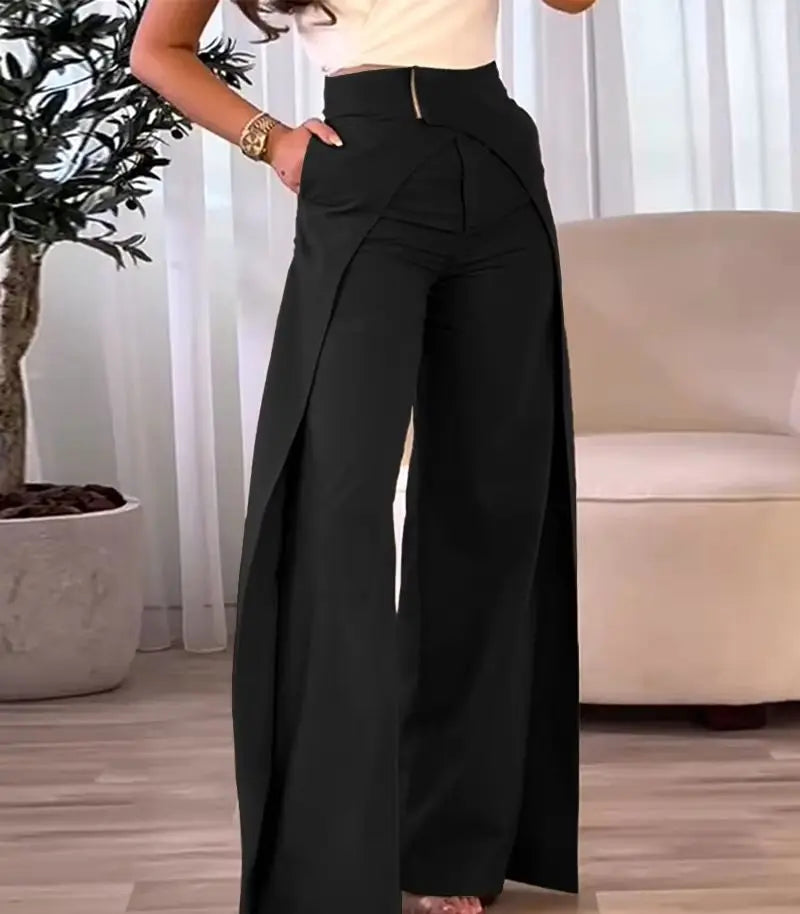 Wijde broek met hoge taille