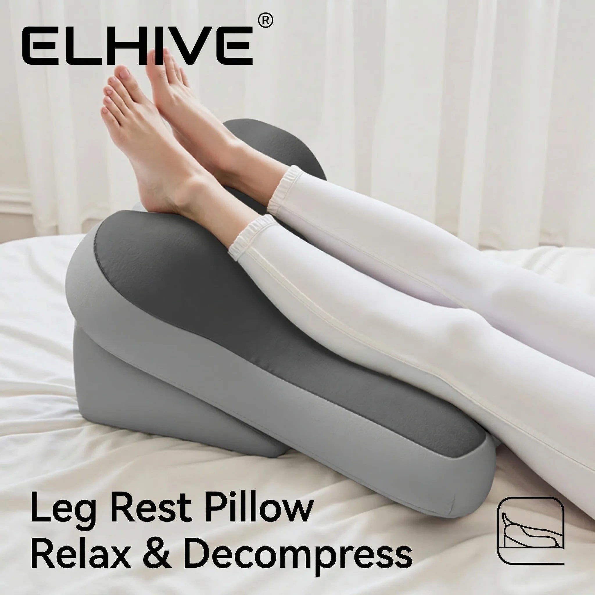 2-delige ergonomische bedwigkussenset
