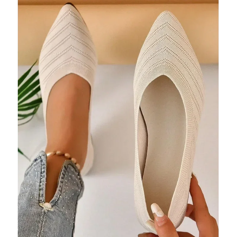 Gebreide spitse ballerina's - afbeelding 46