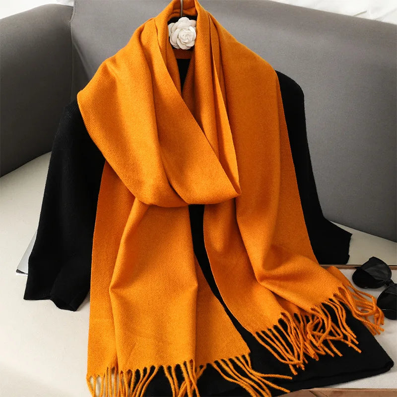 Effen sjaal met franjes - afbeelding 50