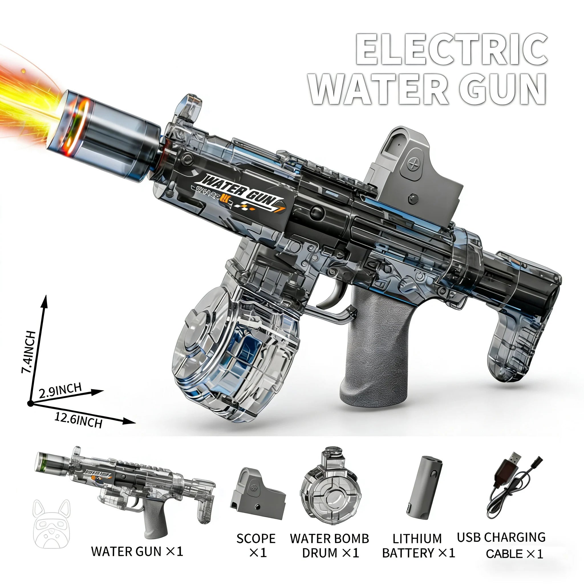 Elektrisch waterpistool met lichteffecten
